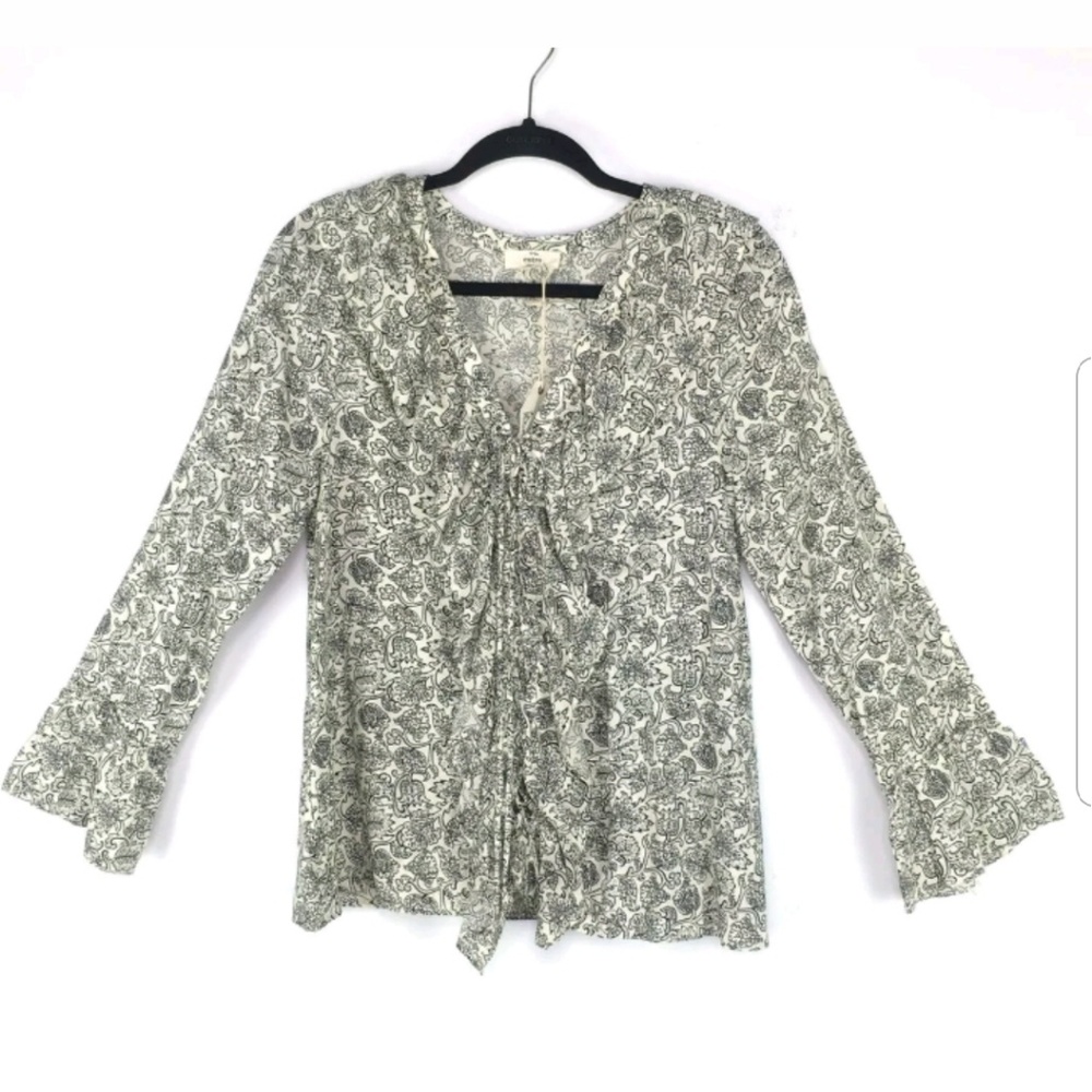 Nwt Entro Womens Sz S  Floral Bell Sleeve